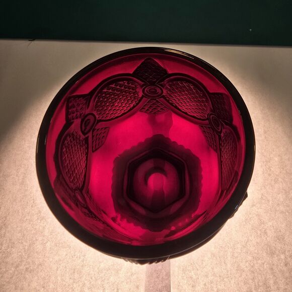 2 Avon 1876 Cape Cod Ruby Red Collection Goblet / Altar Chalice 8 0z Capacity - Picture 4 of 4